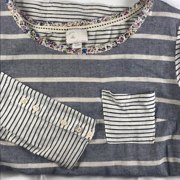 Anthropologie Postmark striped floral top - Picture 4 of 8